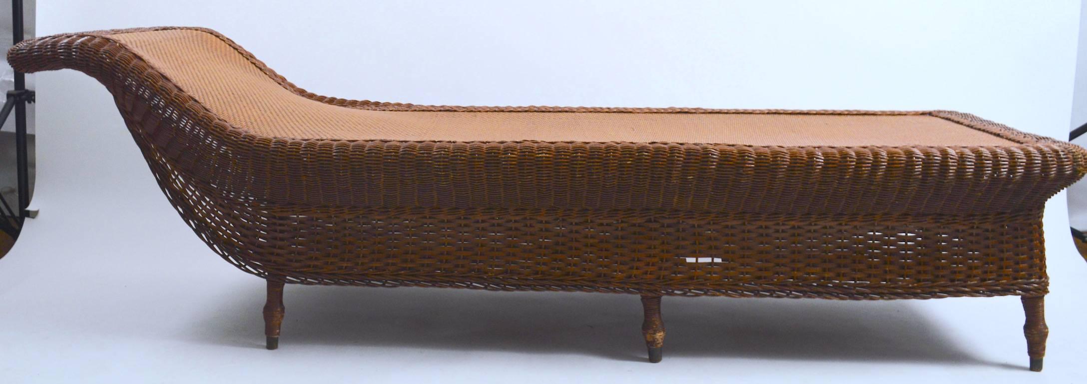 Victorian Wicker Chaise Recamier Daybed 1