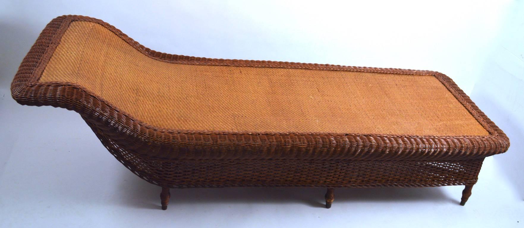 Victorian Wicker Chaise Recamier Daybed 3