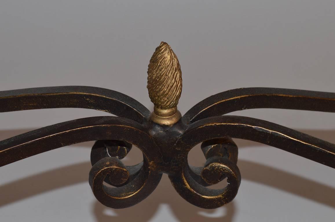 Iron and Tessellated Stone Console Attributed to Maitland-Smith 3