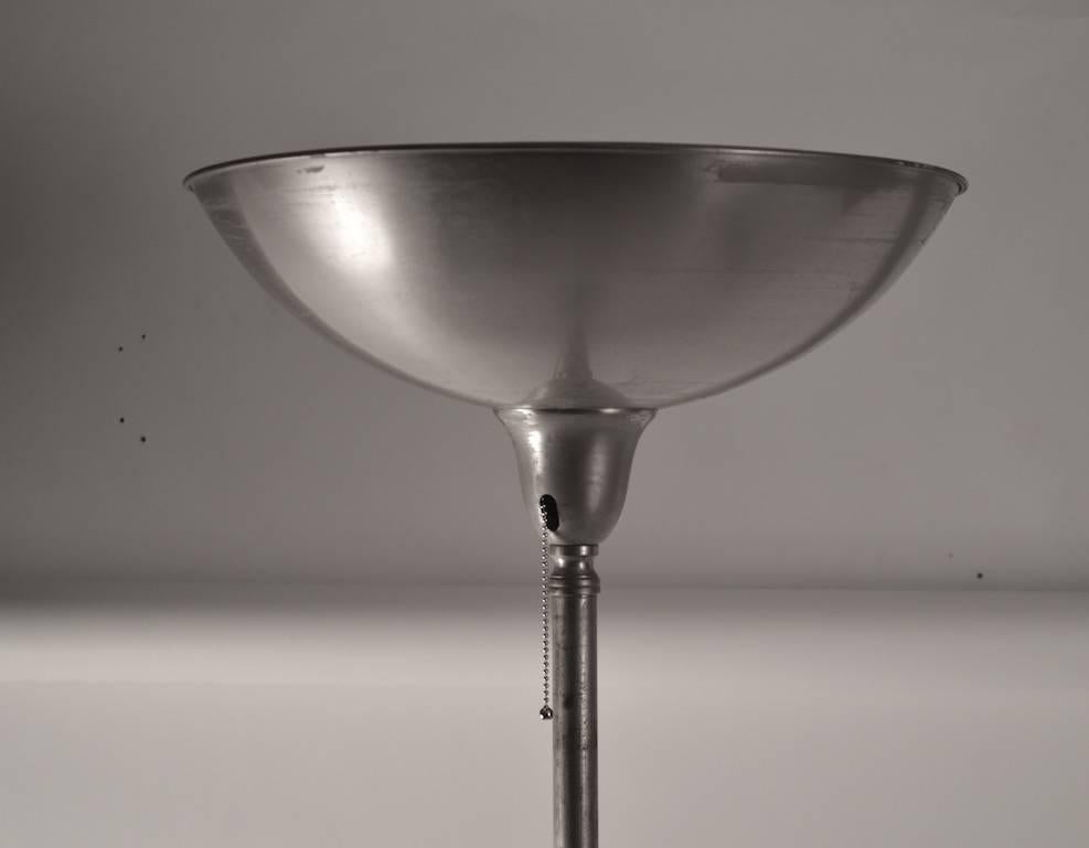 Mid-20th Century Important Machine Age Art Deco Lamp by Hugo Gnam For Sale