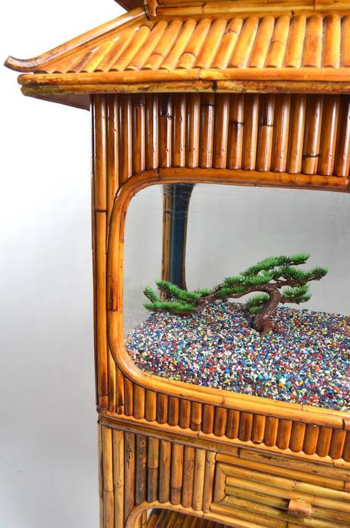 Bamboo Aquarium Tiki Hut Style at 1stDibs tiki fish tank, rattan