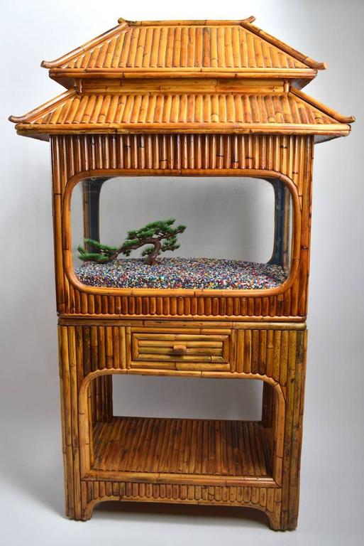 Bamboo Aquarium Tiki Hut Style at 1stDibs
