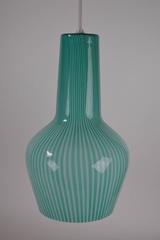 Venini Tessuto Shade by Massimo Vignelli in Aqua and White