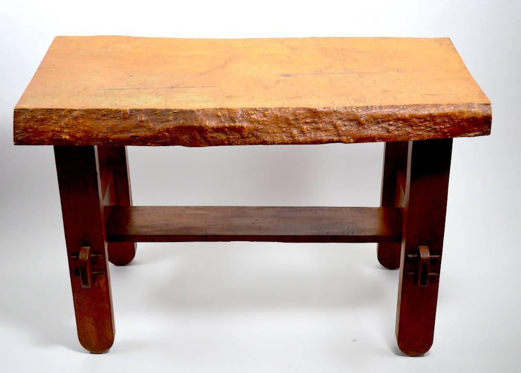 rustic slab table