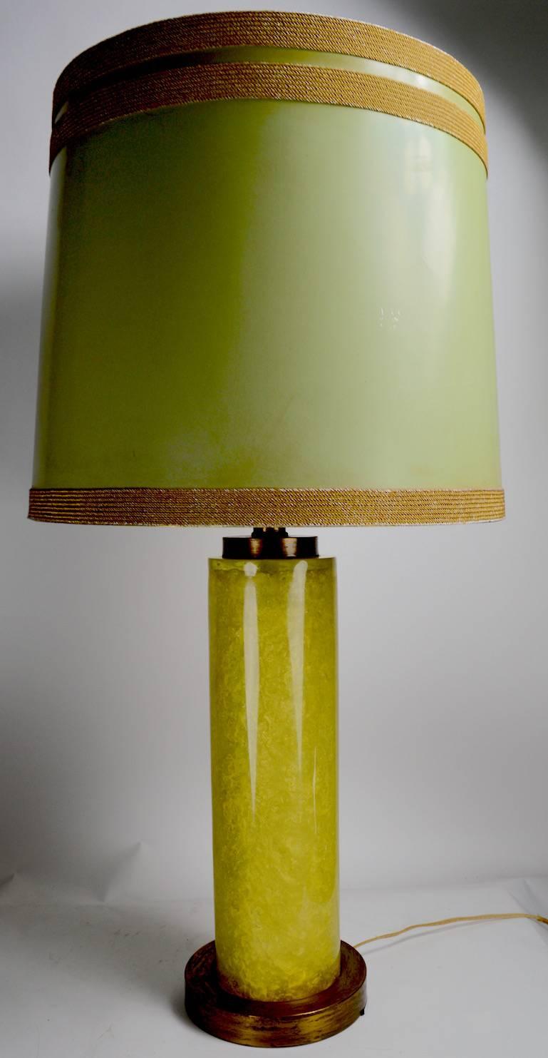 Beeindruckendes Paar fraktaler Acrylharzlampen (Moderne der Mitte des Jahrhunderts) im Angebot