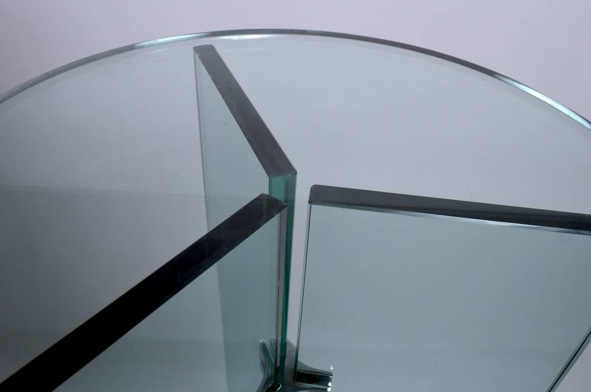 American Plate Glass Pedestal Table by Pace