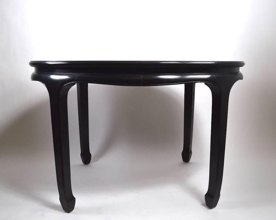 Mid-Century Modern Chin Hua Black Lacquer Dining Table by Century Furniture