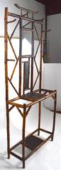 19th Century English Bamboo Hall Tree Coat Umbrella Cane Stand