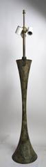 Elegant Hourglass Form Verdigris Stewart James for Hansen Table Lamp