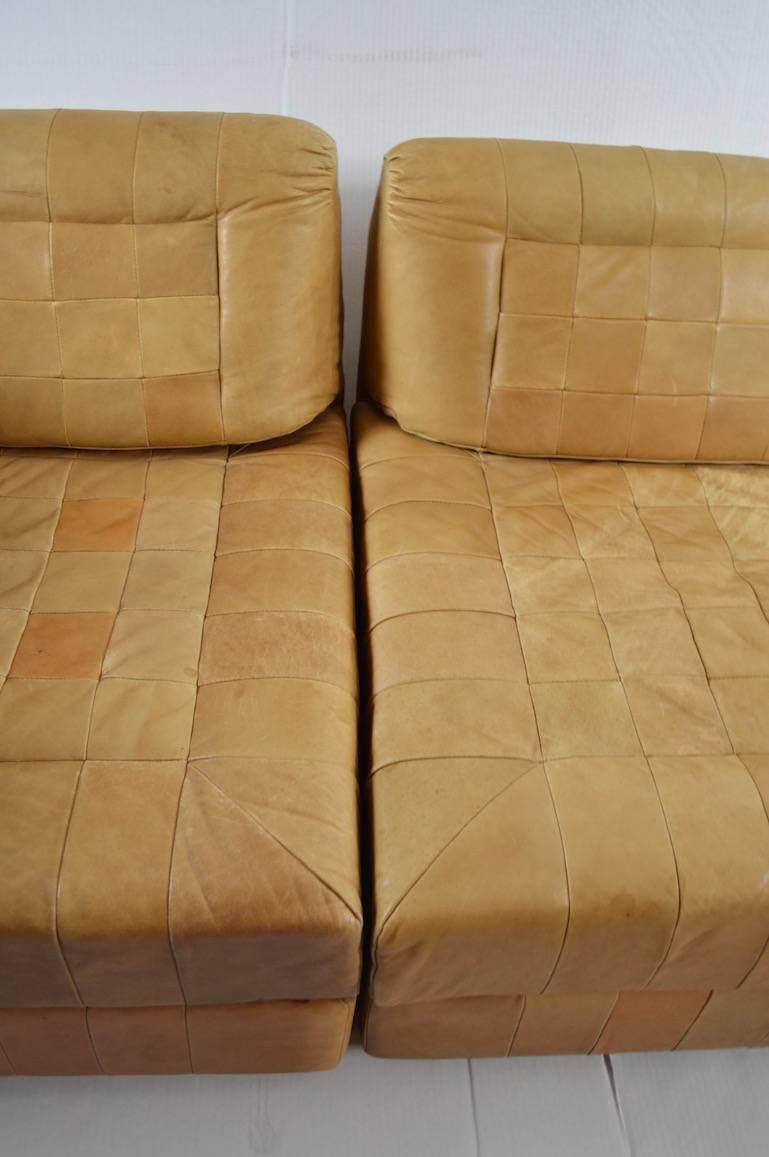 Late 20th Century Leather Patchwork Sectional Sofa by Percival Lafer