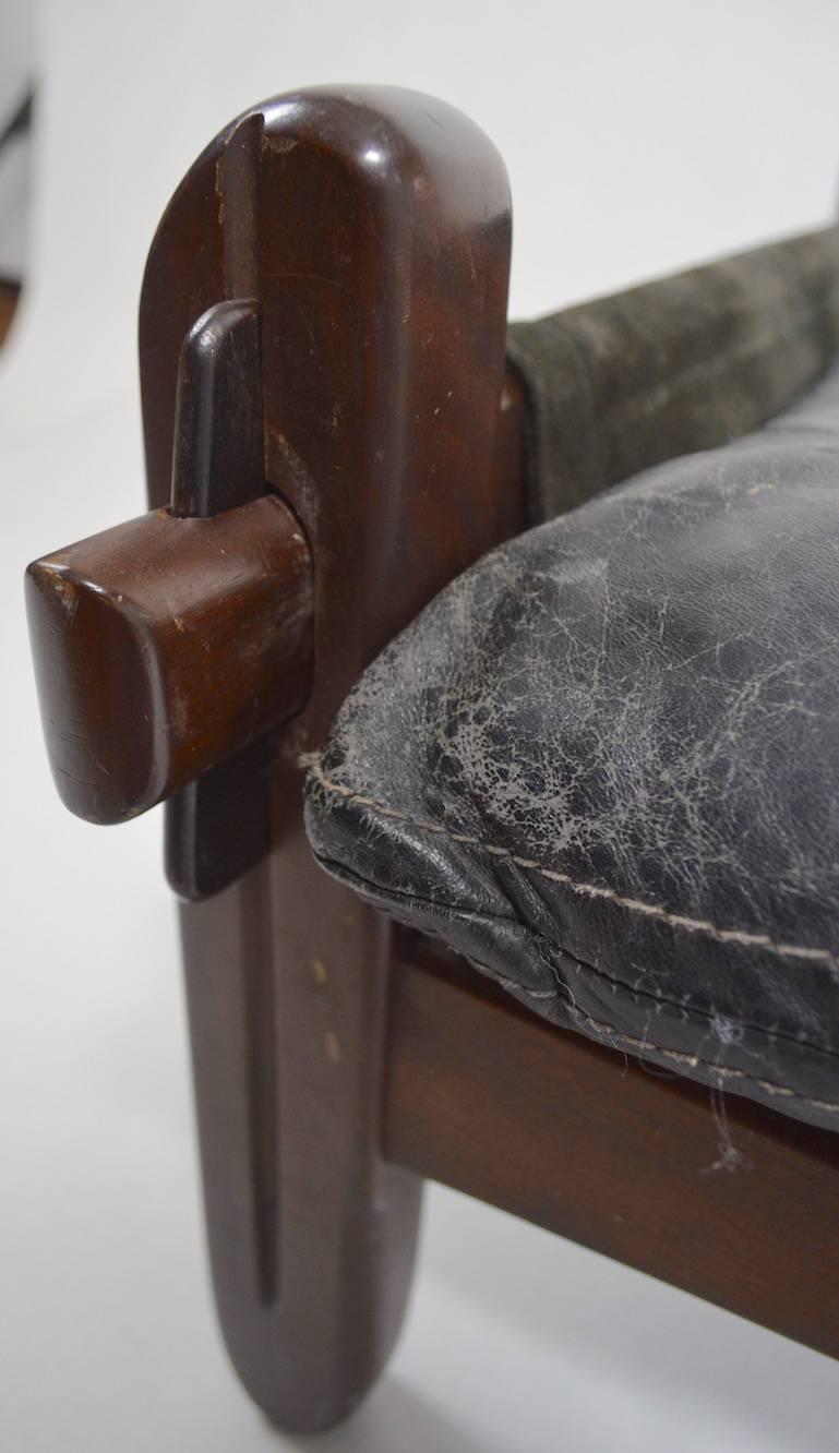 Mid-Century Modern Brazilian Stool Footrest Ottoman by Jean Gillon For Sale