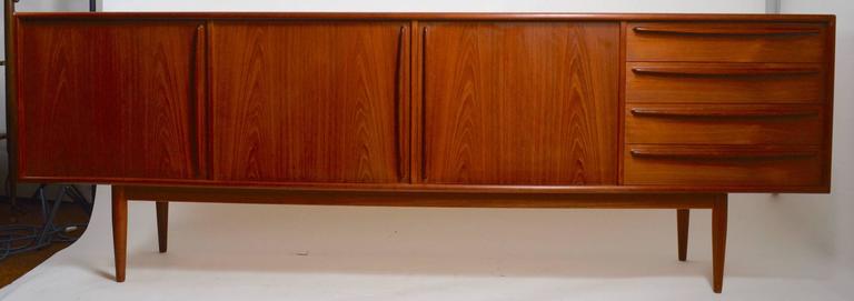 Extra Long Danish Modern Teak Credenza Bar At 1stdibs