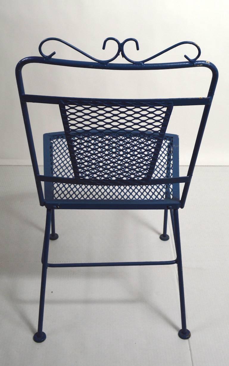 Set of Four Garden Patio Dining Chairs by Woodard In Good Condition In New York, NY