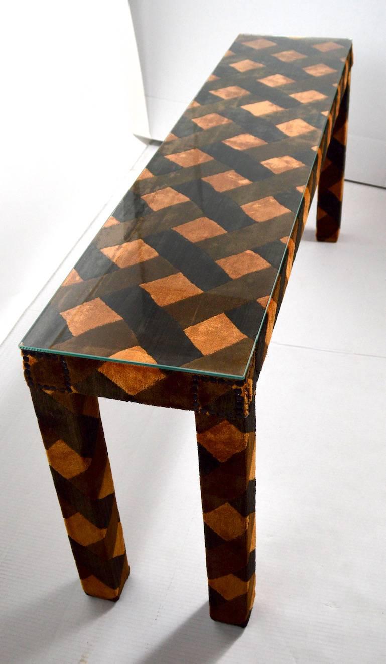 American Upholstered Parsons Console Table