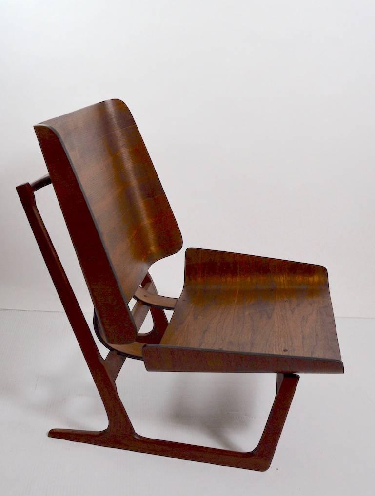 Danish Bent Ply Lounge Chair Attributed to Grete Jalk