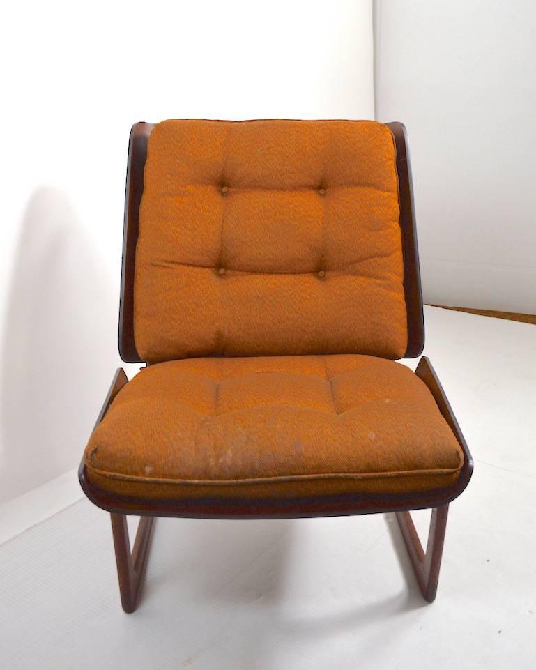 Mid-20th Century Bent Ply Lounge Chair Attributed to Grete Jalk