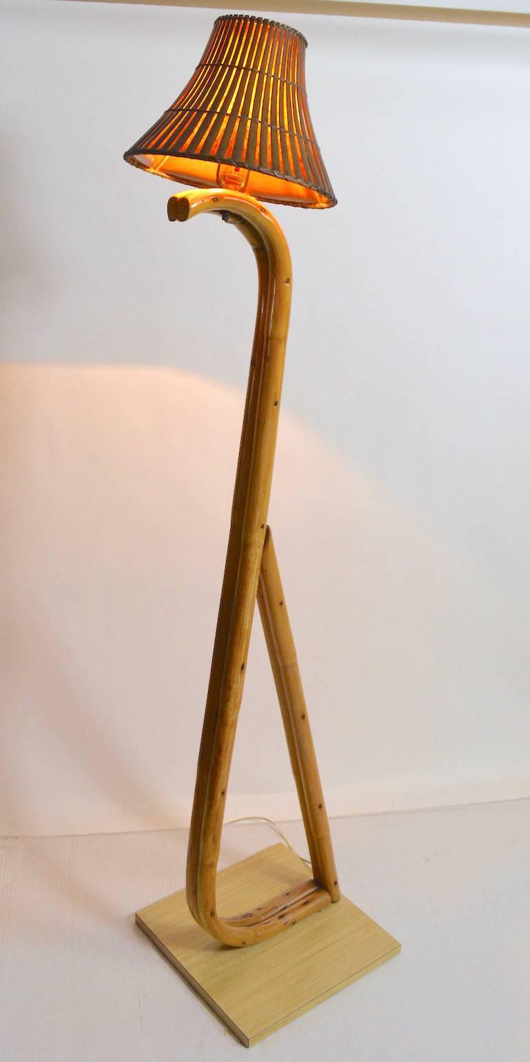 American Bamboo Floor Lamp For Sale