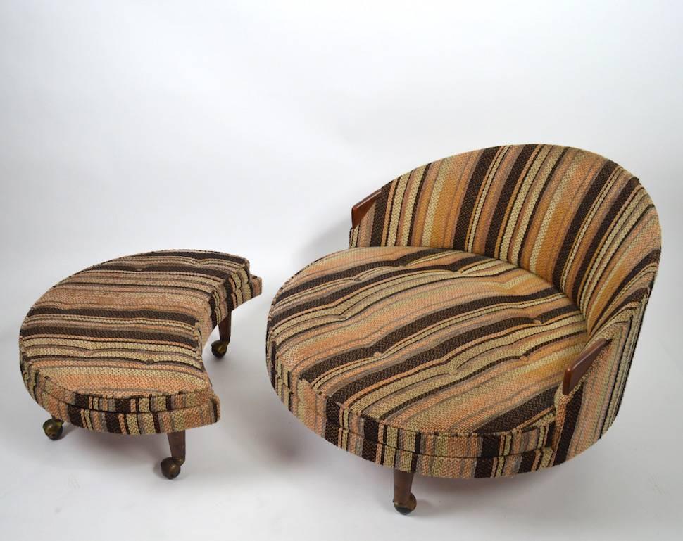 Havana Chair and Ottoman by Pearsall 1