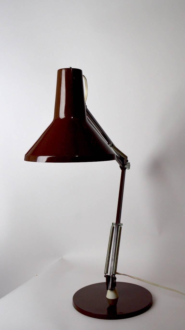 Mid-Century Modern Chocolate Brown Danish Anglepoise Lamp