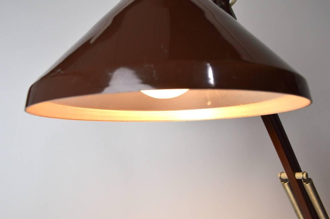 Chocolate Brown Danish Anglepoise Lamp 1