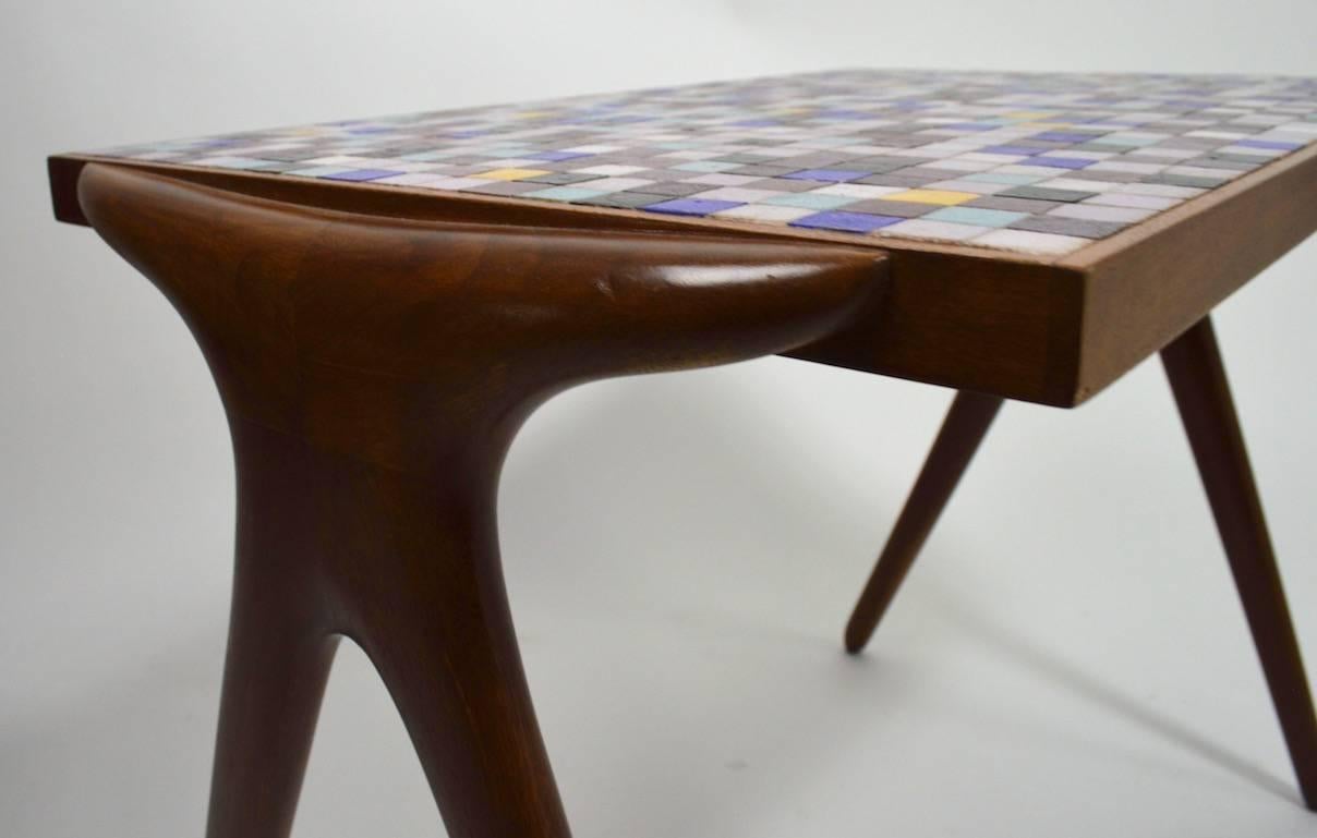 Ceramic Kagan Dreyfuss Mosaic Tile Top Table