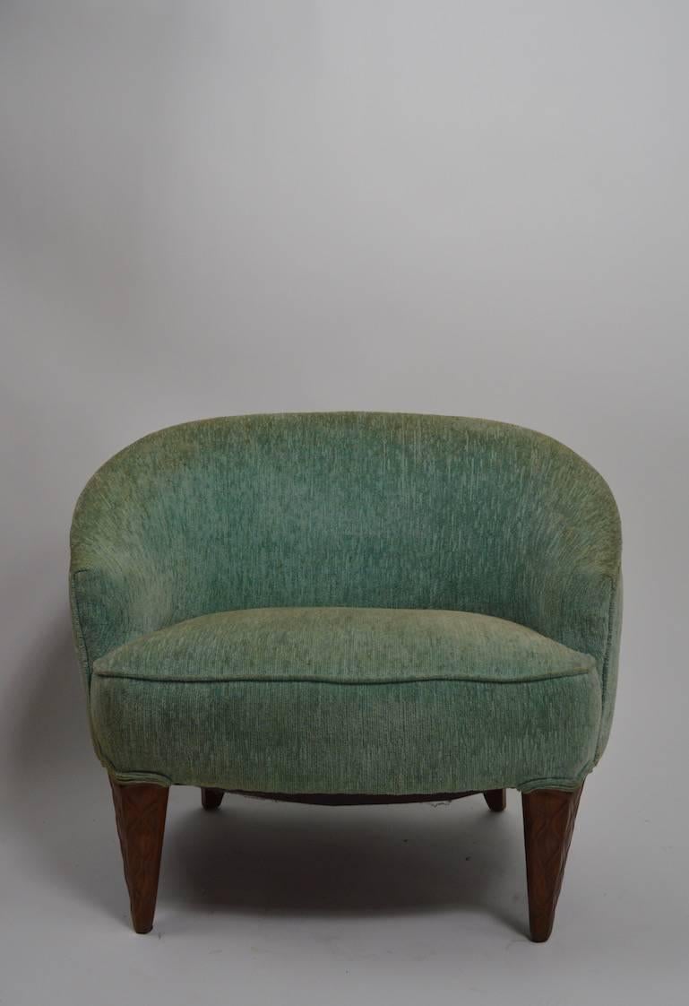 Upholstery Fine Pair of Wormley for Dunbar Janus Chairs