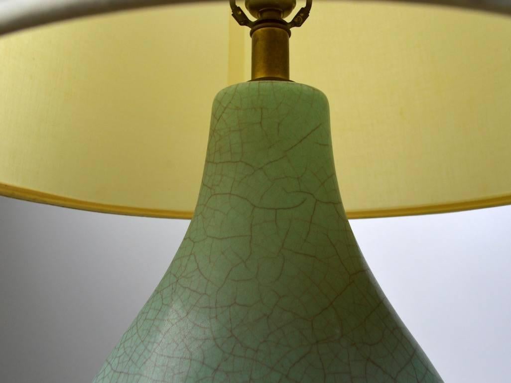 Mid-Century Modern Mid-Century Celadon Ceramic Lamp