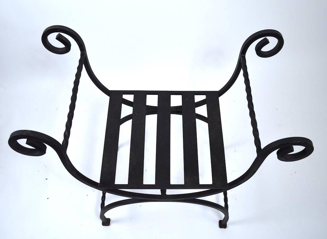 Pair of Wrought Iron Bench Seats 1