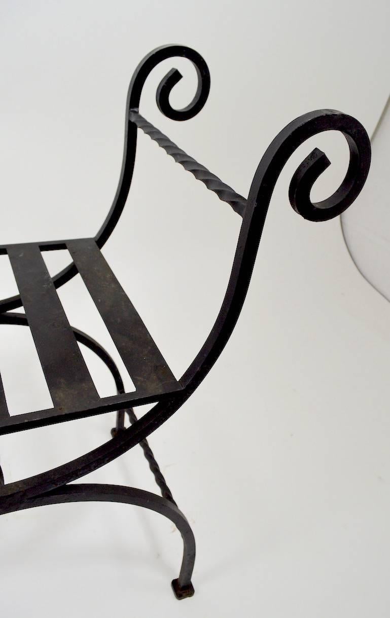Pair of Wrought Iron Bench Seats 2