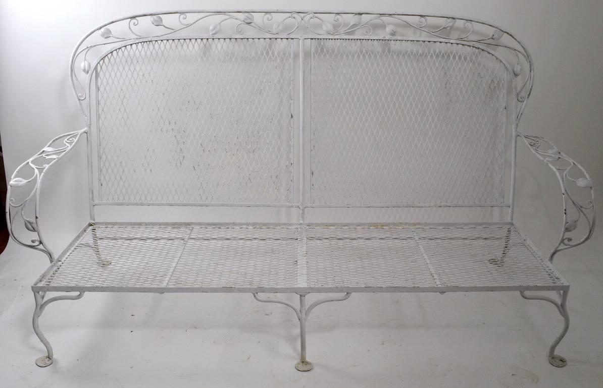 Dramatic Wrought Iron Sofa Attributed to Woodard 2