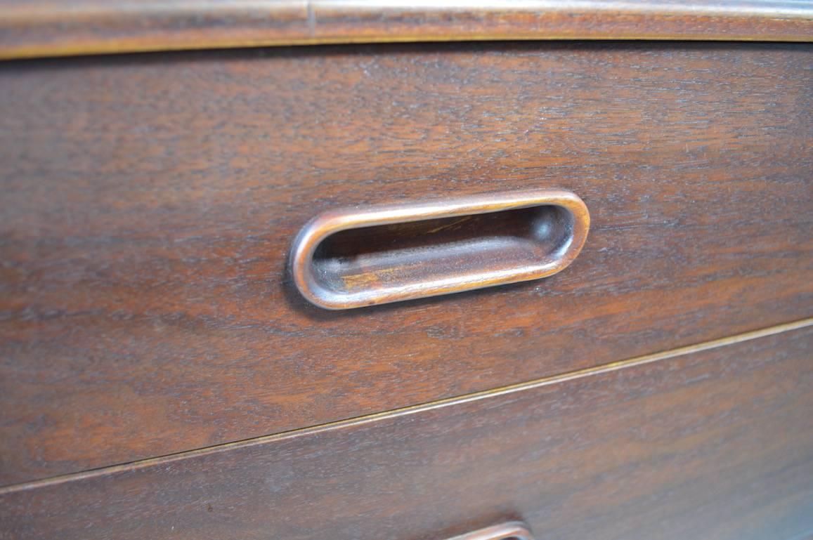 Walnut Mid-Century Danish Modern Style Nine-Drawer Dresser