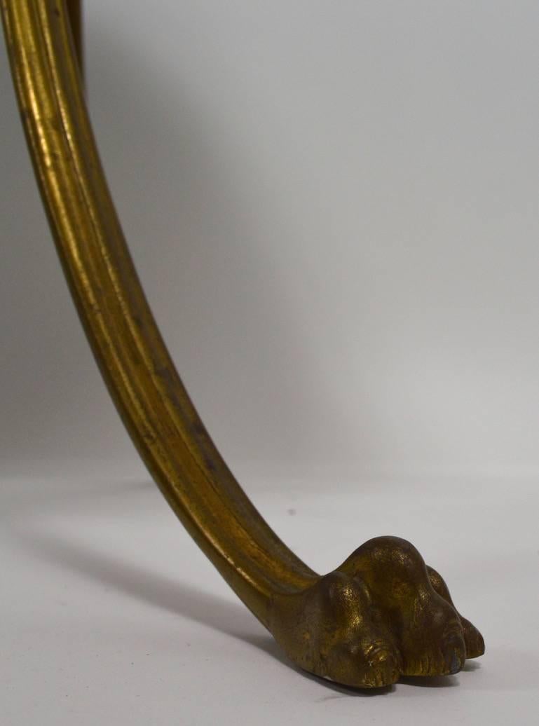 Brass and Marble Gueridon Table In Good Condition For Sale In New York, NY
