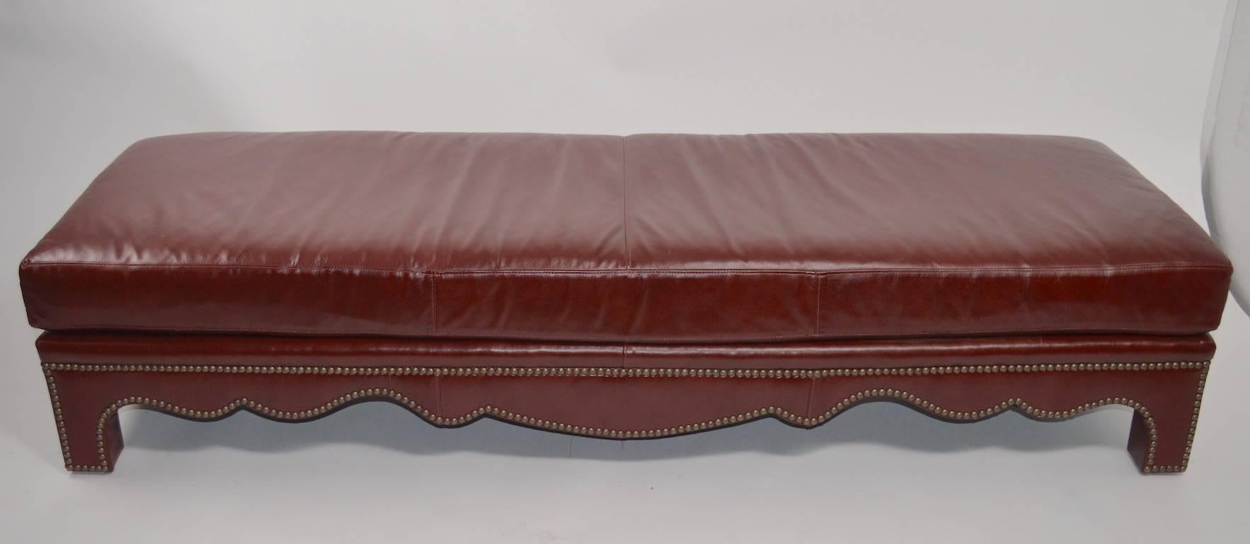 Studded Leather Bench by Leathercraft 2