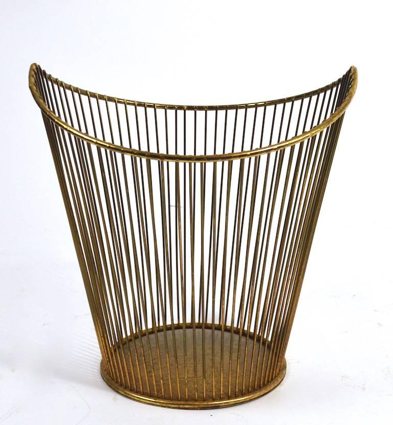 Mid-20th Century Glam Wire Rod Trash, Waste Can