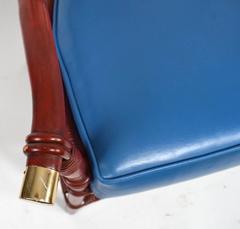 Chaise à haut dossier en osier tressé à éventail par Ficks Reed