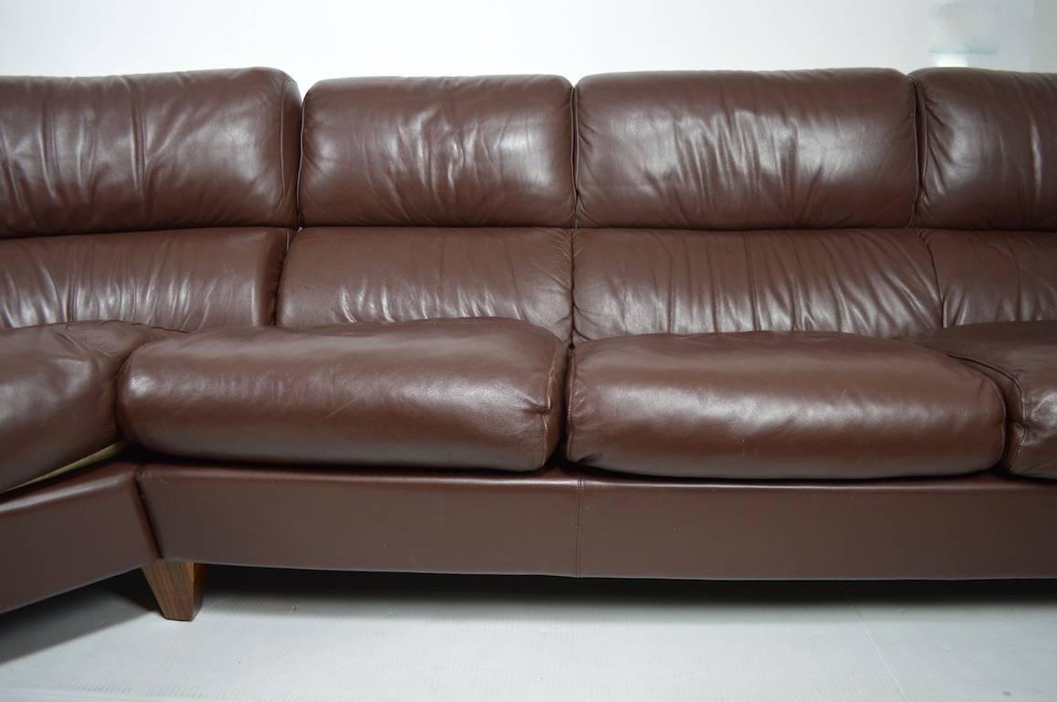 Large Leather Sofa by Poltrona Frau 1