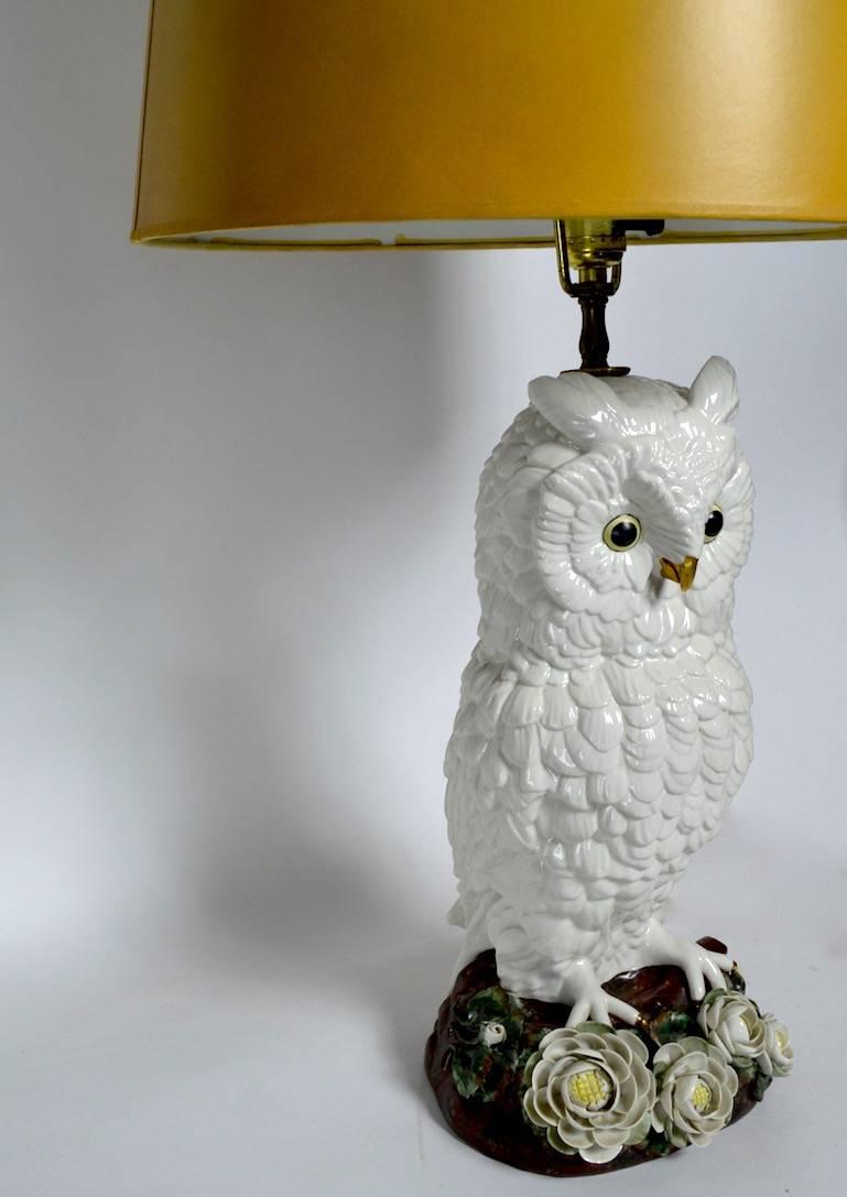 ceramic owl lamp