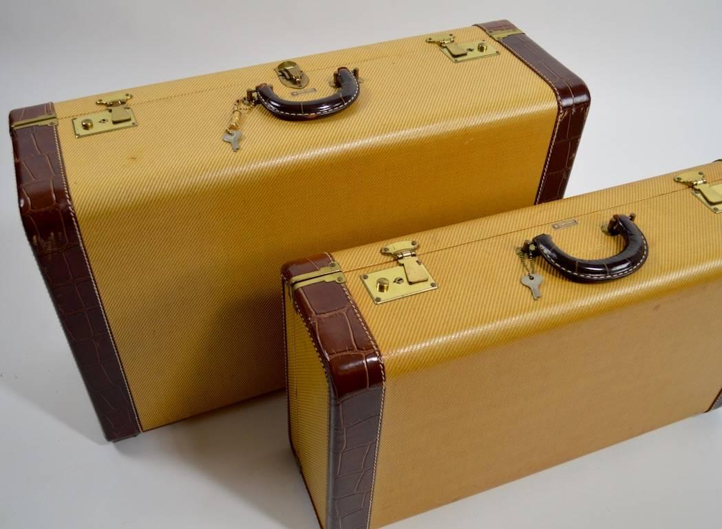 Two Pieces Vintage Luggage by Star Craft In Excellent Condition In New York, NY