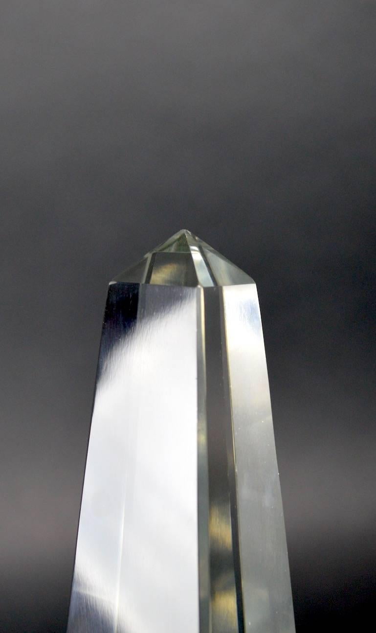 Art Deco Crystal Obelisk with Original Case