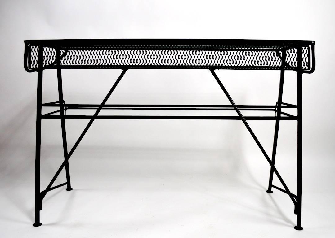 Mid-Century Modern Rare Salterini Service Bar Newly Powder Coated Black Finish