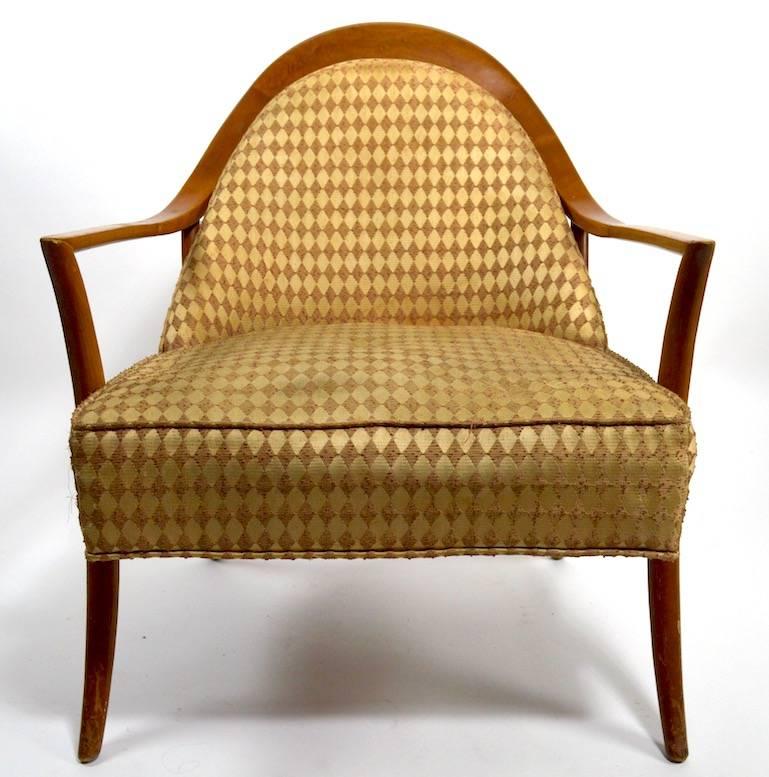Mid-Century Modern Rare Robsjohn Sabre Leg Lounge Chair