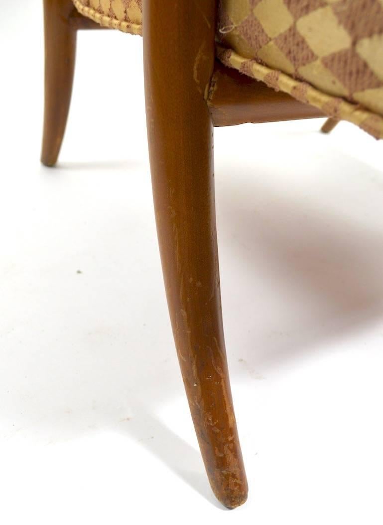 American Rare Robsjohn Sabre Leg Lounge Chair