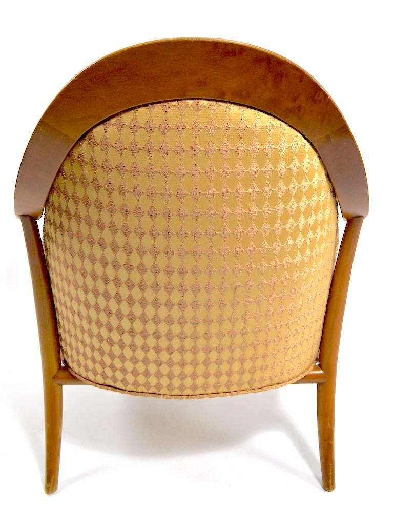 Upholstery Rare Robsjohn Sabre Leg Lounge Chair