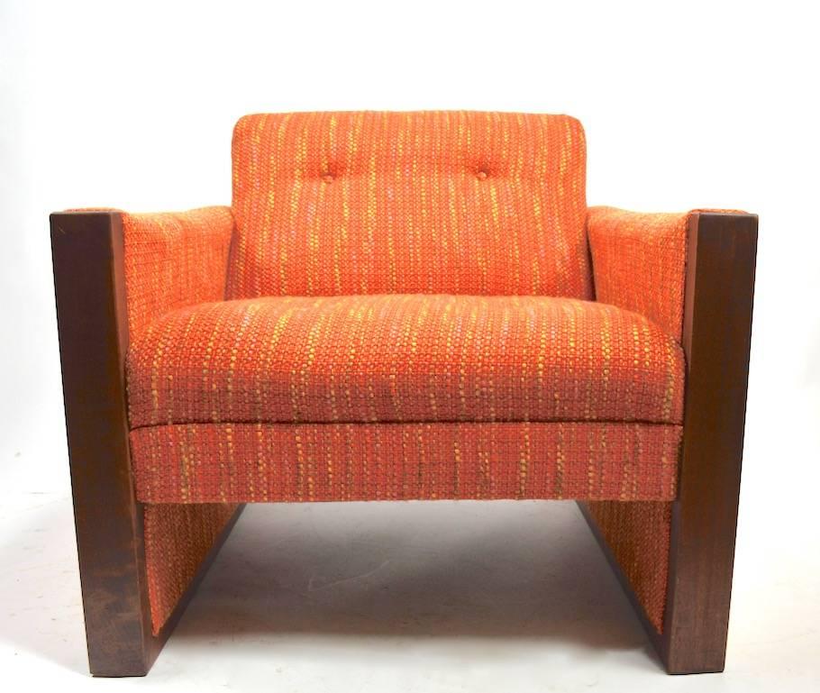 Upholstery Modernist Club Chair by Gunlocke