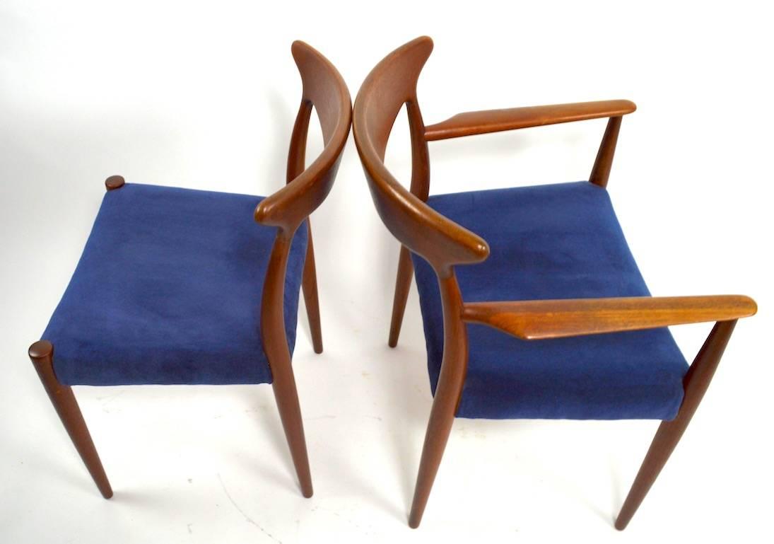 Upholstery Set of Eight Arne Hovmand Olsen Dining Chairs
