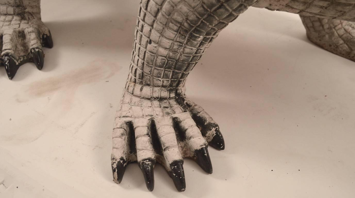  Fiberglass Crocodile in White Paint Surface For Sale 3