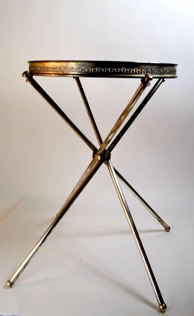 Silver Plate Butler Tray Table In Good Condition In New York, NY