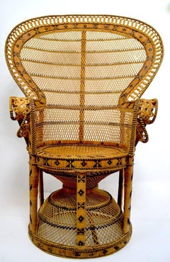 Wicker Emmanuel Peacock Chair