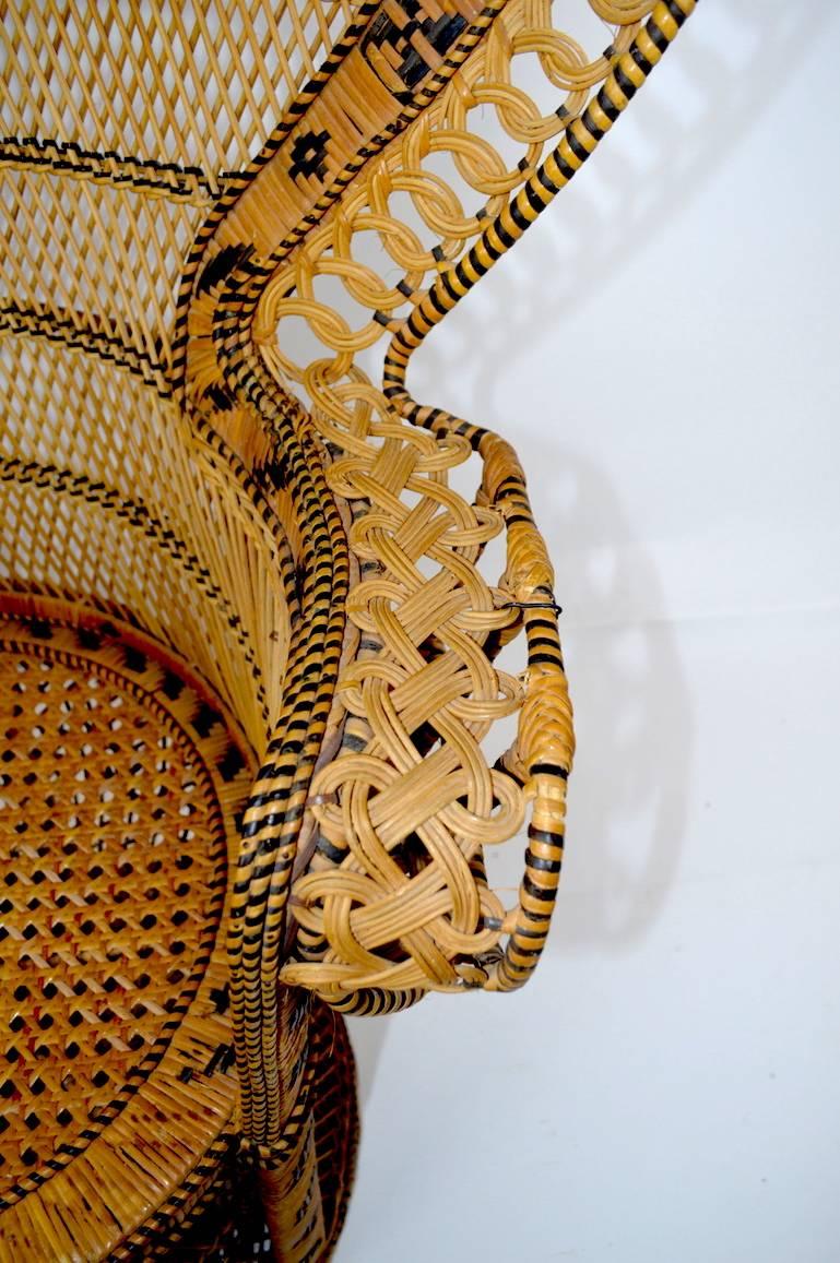 20th Century Wicker Emmanuel Peacock Chair