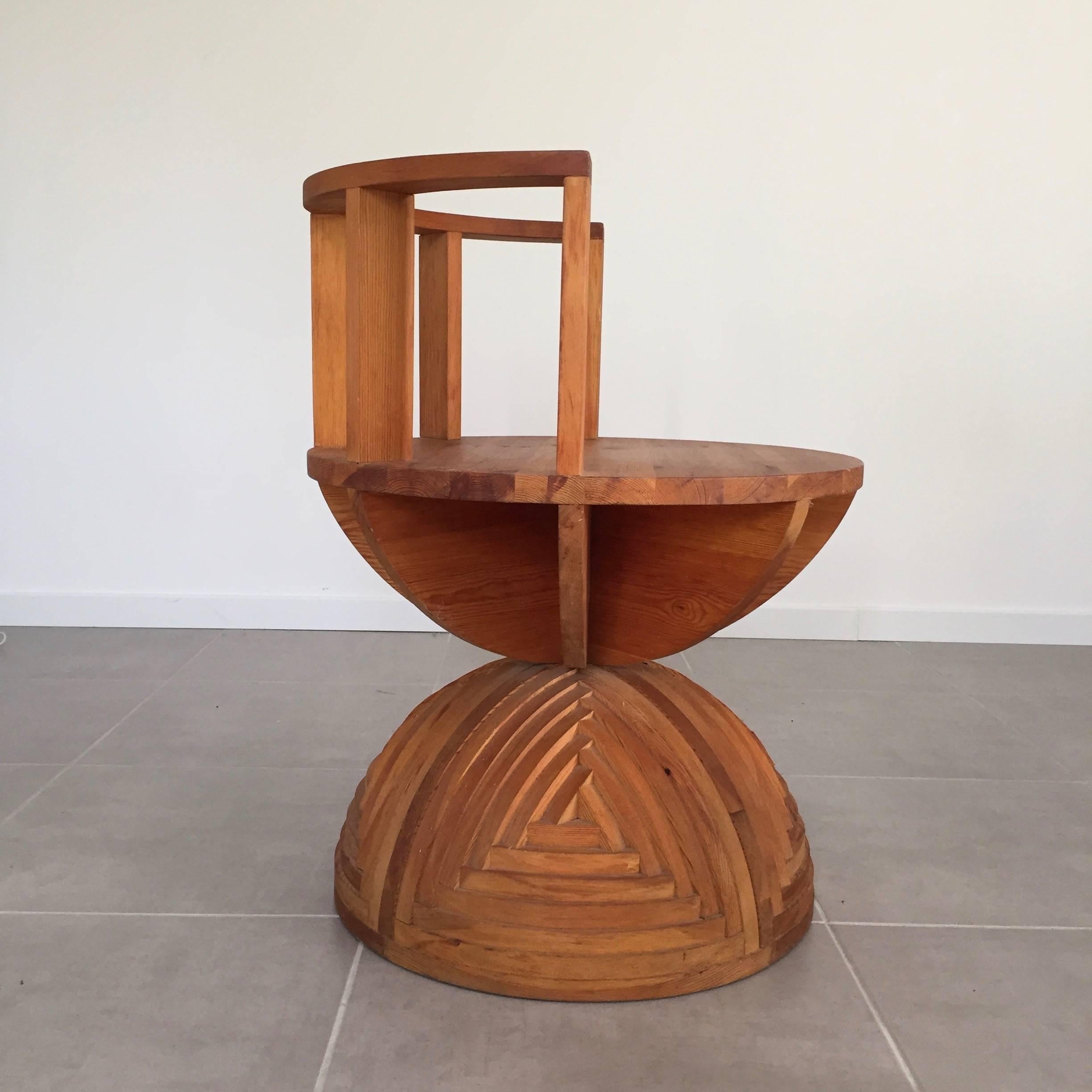 Modern Rare Armchair by Mario Ceroli, circa 1980
